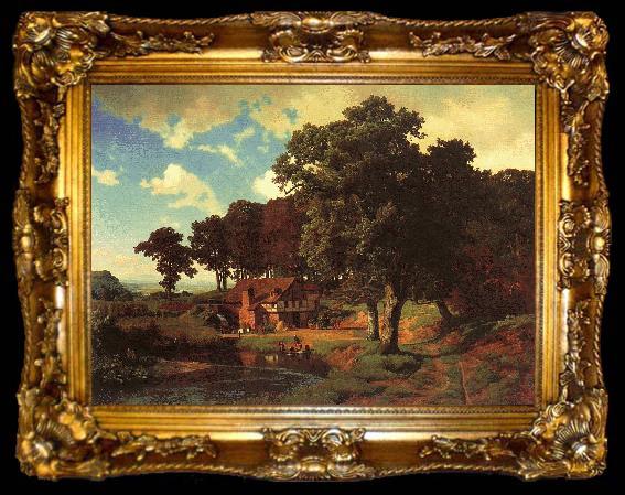 framed  Albert Bierstadt A Rustic Mill, ta009-2